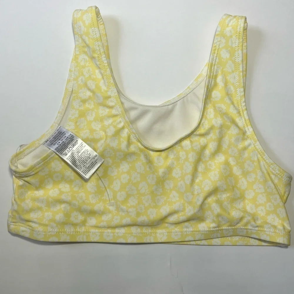 Gap Kids Yellow & White Floral Bathing Suit Top size XXL
